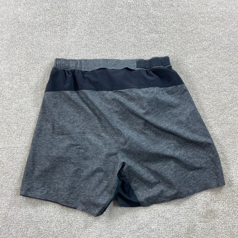 Lululemon Athletic Shorts Mens M Grey 6 Inch Inseam Lined Surge Workout Running